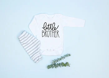 Little Brother Coming Home Outfit Baby Boy Little Brother Outfits Newborn Baby Brother White Gray Blue Bodysuits+pant 2pcs Set
Little Brother Coming Home Outfit Baby Boy Little Brother Outfits Newborn Baby Brother White Gray Blue Bodysuits+pant 2pcs Set