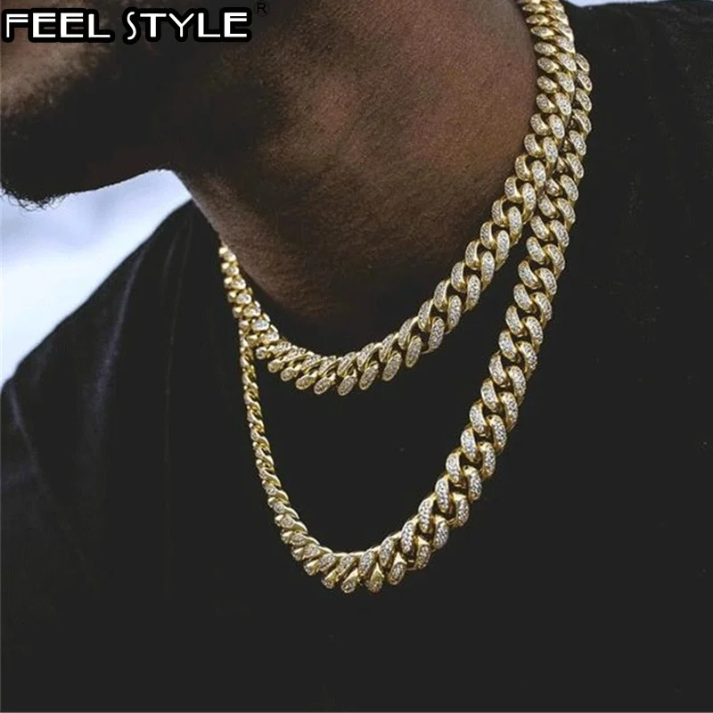 Miami Curb Rhinestones Cuban Chain Gold Iced Out Paved CZ Bling Rapper Necklaces Men Hip Hop Jewelry
Miami Curb Rhinestones Cuban Chain Gold Iced Out Paved CZ Bling Rapper Necklaces Men Hip Hop Jewelry