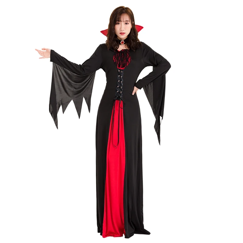 Girl Scary Vampire Witch Costumes for Women Halloween Demon Devil Carnival Party Performance Long Sleeve Dress
Girl Scary Vampire Witch Costumes for Women Halloween Demon Devil Carnival Party Performance Long Sleeve Dress