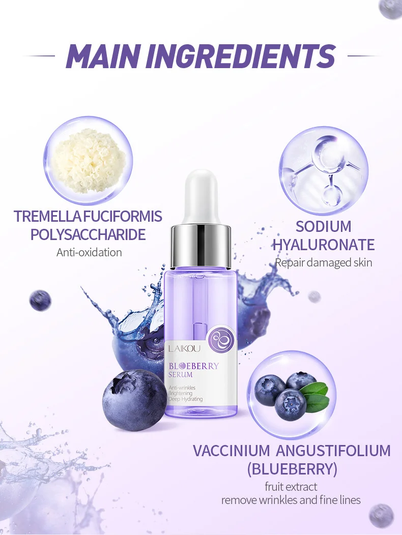 LAIKOU Blueberry Anti Wrinkles Facial Serum Brighten Skin Tone Hydrating Repair Damaged Skin Whitening Remove Spots Skin Care 16 Haa7069aaae03428a8c289fdd56ead7c1w