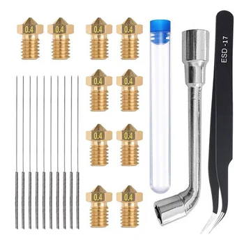 23Pcs Nozzle Cleaning Kit 0.4mm Nozzle 0.4mm Cleaning Needle Tweezers Wrench 3D Printer Accessories
23Pcs Nozzle Cleaning Kit 0.4mm Nozzle 0.4mm Cleaning Needle Tweezers Wrench 3D Printer Accessories