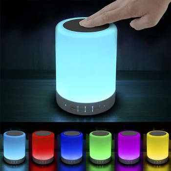 Touch Sensor LED Night Light Bluetooth Speaker, RGB Color Changing Lamp with Handsfree Microphone, TF Card & AUX-in Supported
Touch Sensor LED Night Light Bluetooth Speaker, RGB Color Changing Lamp with Handsfree Microphone, TF Card & AUX-in Supported