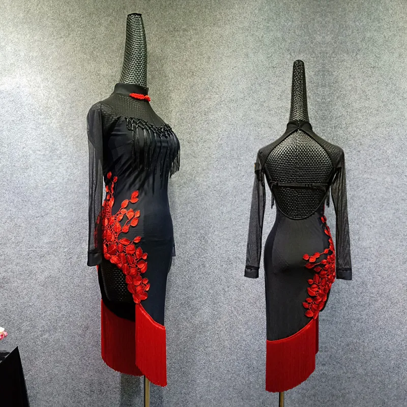 Adult Latin Dance Practice Costume Split Sheer Tassel Dress Backless Cheongsam Rumba Samba Tango Cha Cha Salsa Foxtrot Dance Set
Adult Latin Dance Practice Costume Split Sheer Tassel Dress Backless Cheongsam Rumba Samba Tango Cha Cha Salsa Foxtrot Dance Set