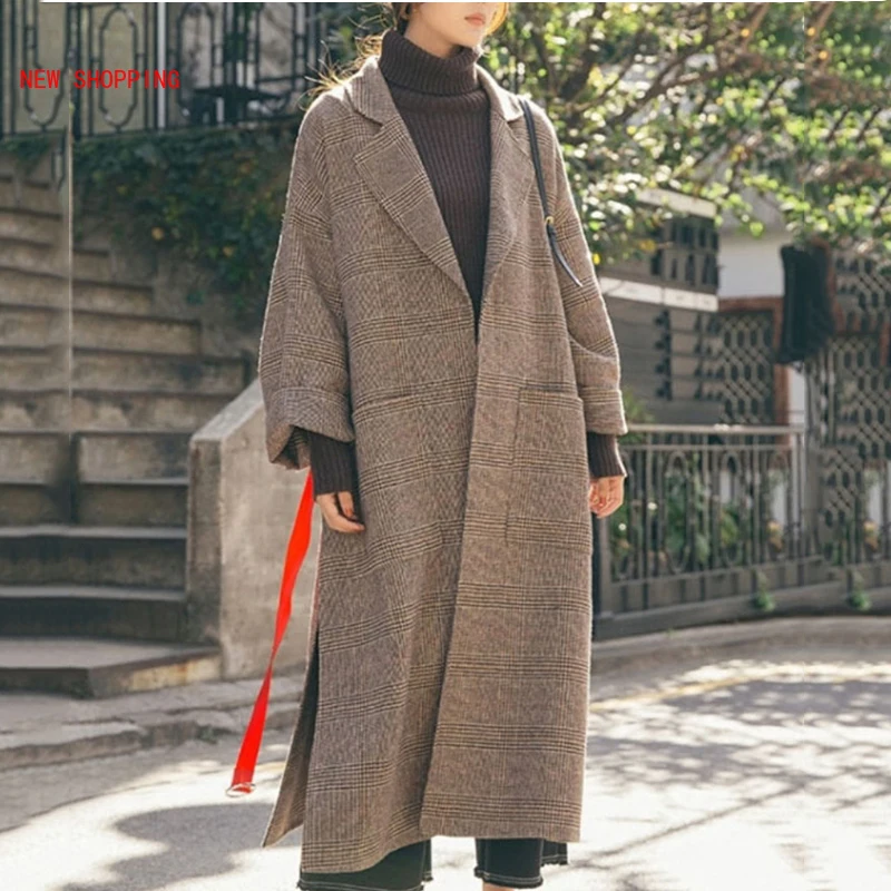 Blends Women Winter Simple All-match Student Korean Style Casual Plaid Elegant Womens Overcoat Outwear Daily Females Harajuku
Blends Women Winter Simple All-match Student Korean Style Casual Plaid Elegant Womens Overcoat Outwear Daily Females Harajuku