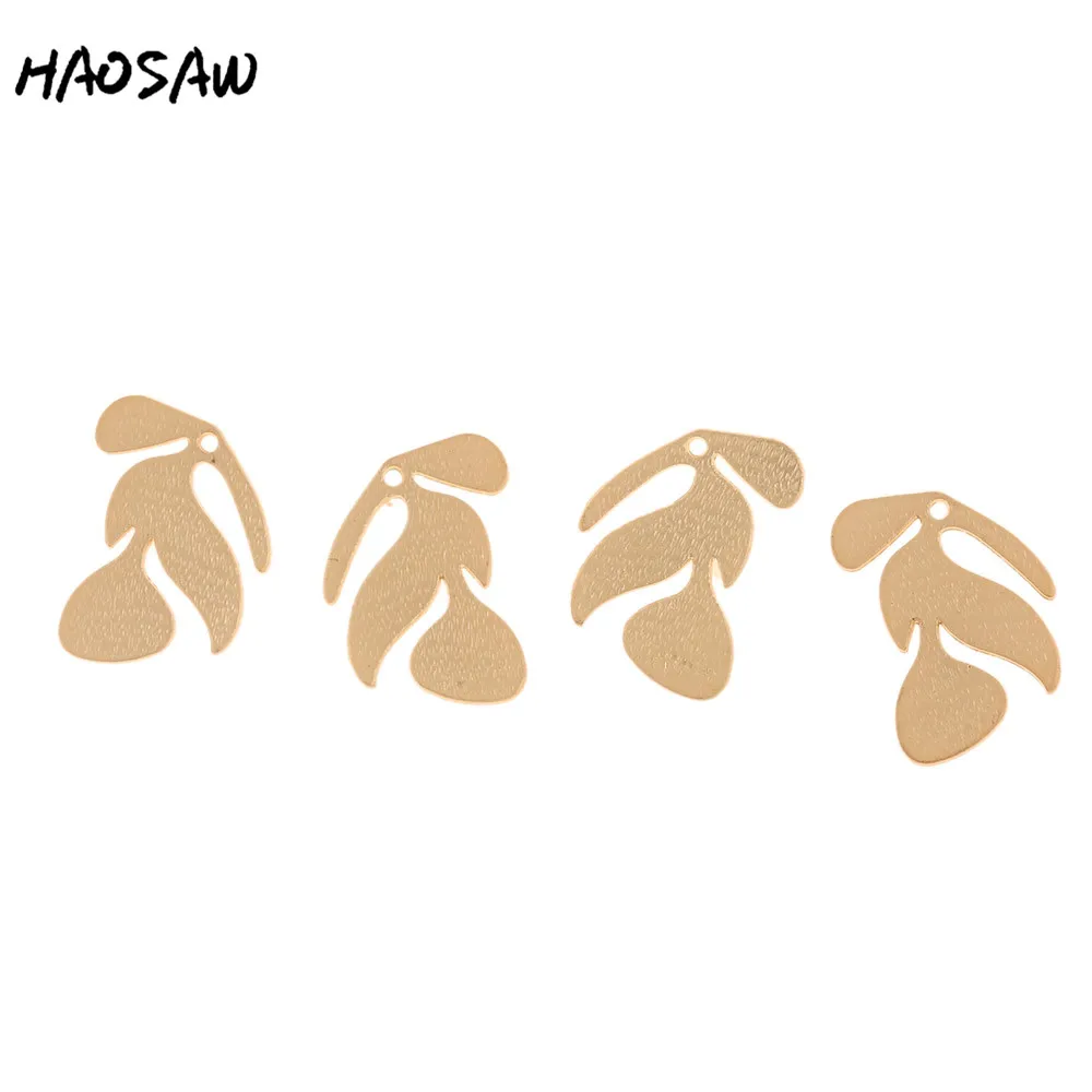 HAOSAW 19*21MM 6Pcs/Lot Irregular Leaf Charm/Matte Gold/Plant Jewelry/Hand Made Earring Findings/Handmade Jewelry Charm
HAOSAW 19*21MM 6Pcs/Lot Irregular Leaf Charm/Matte Gold/Plant Jewelry/Hand Made Earring Findings/Handmade Jewelry Charm