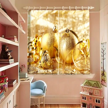 DIY Printed Blackout Curtains for Small Windows Golden Christmas Balls Pattern Short Curtains Thicken Fabric Kitchen Curtains
DIY Printed Blackout Curtains for Small Windows Golden Christmas Balls Pattern Short Curtains Thicken Fabric Kitchen Curtains