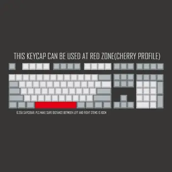 SpaceBar Keycap PBT Five Sides Dye-Subbed 6.25U Cherry Profile Keyboard Keycap
SpaceBar Keycap PBT Five Sides Dye-Subbed 6.25U Cherry Profile Keyboard Keycap