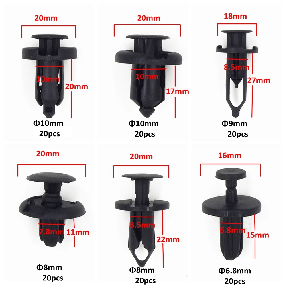 Пластиковые заклепки зажимы автомобильного крыла для кузова автомобиля зажим