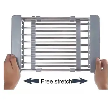 Stainless Steel Adjustable Telescopic Kitchen Over Sink Dish Drying Rack Insert Storage Organizer Fruit Vegetable Tray Supplies
Stainless Steel Adjustable Telescopic Kitchen Over Sink Dish Drying Rack Insert Storage Organizer Fruit Vegetable Tray Supplies
