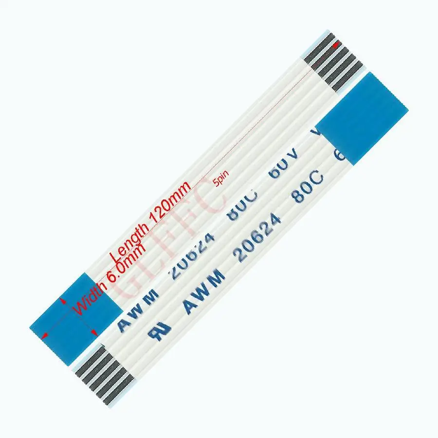 5pin 1.0pitch 120mm-900mm B-type Flexible Flat Cable FFC awm 20624 ROHS for TTL LCD DVD Computer 
5pin 1.0pitch 120mm-900mm B-type Flexible Flat Cable FFC awm 20624 ROHS for TTL LCD DVD Computer