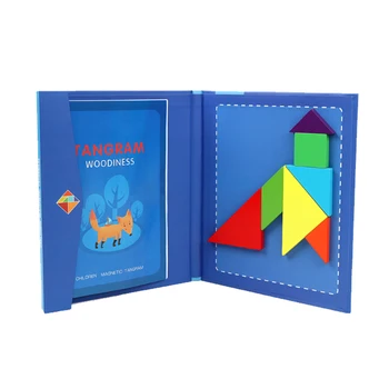 New Magnetic Children Mental Development Tangram Wooden Jigsaw Puzzle Blocks Book Style Kids Early Educationnal Toys 1 Set
New Magnetic Children Mental Development Tangram Wooden Jigsaw Puzzle Blocks Book Style Kids Early Educationnal Toys 1 Set