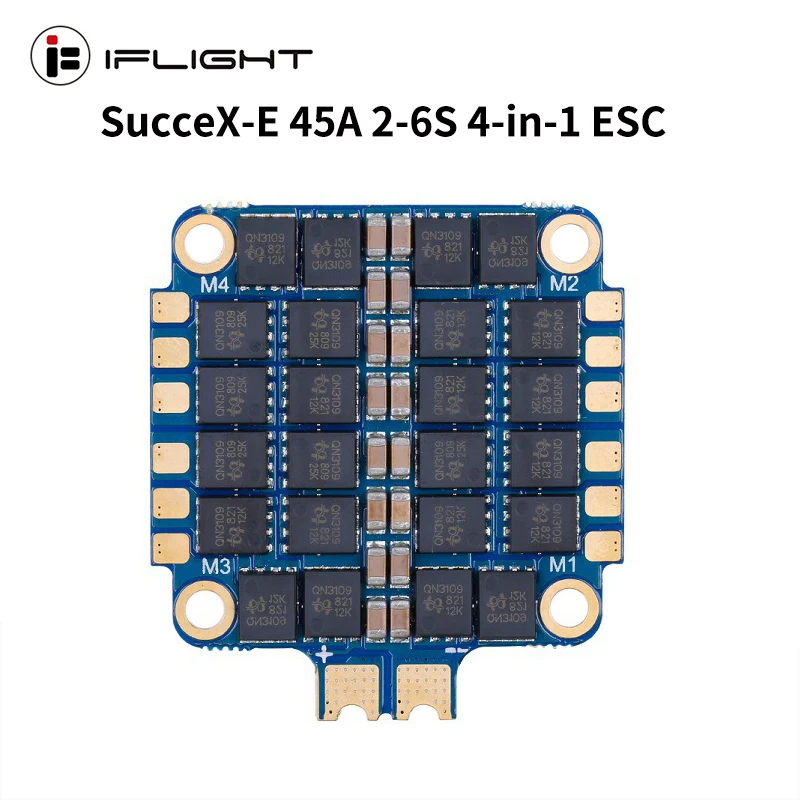 iFlight SucceX-E 45A 2-6S BLHeli_S 4-in-1 ESC 40*43mm support DShot DShot150/300/600/MultiShot/ OneShot for FPV racing drone kit
iFlight SucceX-E 45A 2-6S BLHeli_S 4-in-1 ESC 40*43mm support DShot DShot150/300/600/MultiShot/ OneShot for FPV racing drone kit