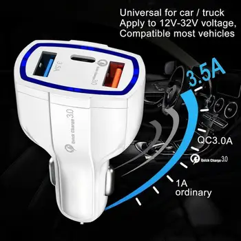 New QC3.0 Fast Charge Car Charger 3.5A Dual USB with Type-c Interface Output Car Charger
New QC3.0 Fast Charge Car Charger 3.5A Dual USB with Type-c Interface Output Car Charger