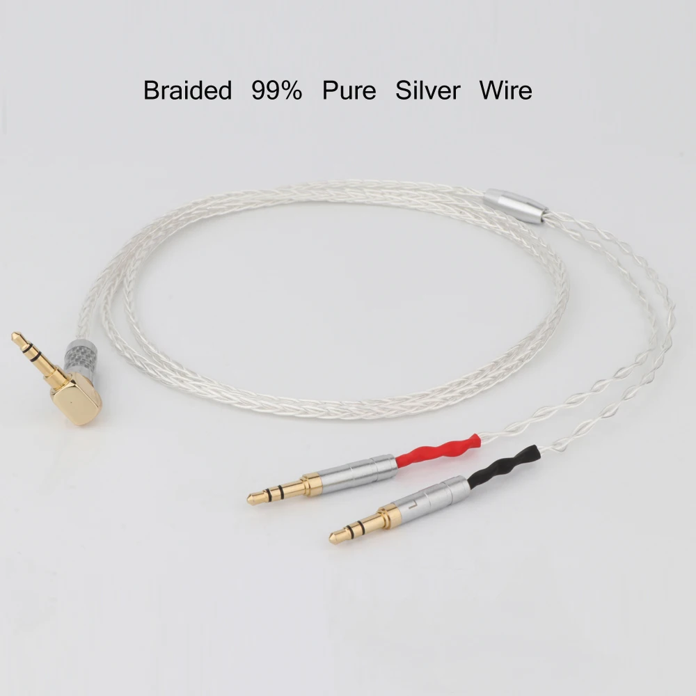 

Preffair 1PC 99% Pure Silver 8 Core Headphone Earphone Cable For Focal Clear Elear Elex Elegia Stellia earphone headset