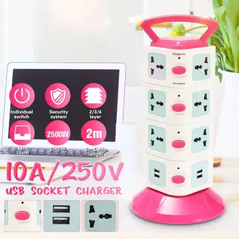 8 Way Universal Plug Type +2 USB Charge Several Devices Socket Wall Charger Quick Charging Dock Station 110-250V Save Room
8 Way Universal Plug Type +2 USB Charge Several Devices Socket Wall Charger Quick Charging Dock Station 110-250V Save Room