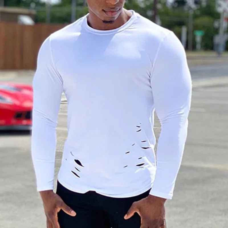 Spring Autumn Solid Color Long-sleeved T-shirt Men's Self-cultivation O-neck Hole Sweat-absorbent Cotton Sports Bottoming Shirt
Spring Autumn Solid Color Long-sleeved T-shirt Men's Self-cultivation O-neck Hole Sweat-absorbent Cotton Sports Bottoming Shirt