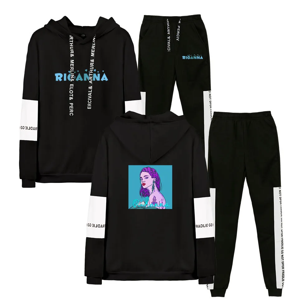 Rihanna Women/Men Sportswear Autumn Winter Warm Hip Hop Tracksuit Two Piece Set Stripe Sweatshirt Sweat Suit Home Clothing
Rihanna Women/Men Sportswear Autumn Winter Warm Hip Hop Tracksuit Two Piece Set Stripe Sweatshirt Sweat Suit Home Clothing