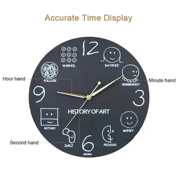 Wooden Math Wall Clocks Silent Black Wall Clock Innovative Carton Decorative Wall Clock for School Home Office
Wooden Math Wall Clocks Silent Black Wall Clock Innovative Carton Decorative Wall Clock for School Home Office
