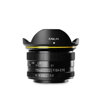 Kamlan 7.5mm F3.2 APS-C Wide-angle fixed focus Pure Manual lens Mirrorless Camera lens for Macro 4/3
Kamlan 7.5mm F3.2 APS-C Wide-angle fixed focus Pure Manual lens Mirrorless Camera lens for Macro 4/3
