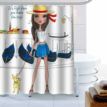 New Custom Nordic Fashion Girl Model Travel Shower Curtain Waterproof Bath Curtain Polyester Fabric Hook Bathroom Curtain Decor 
New Custom Nordic Fashion Girl Model Travel Shower Curtain Waterproof Bath Curtain Polyester Fabric Hook Bathroom Curtain Decor
