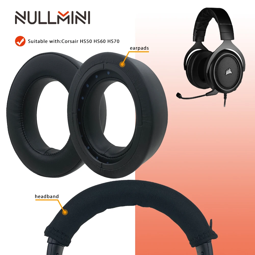 Сменные накладки для наушников с пластиковой пряжкой NullMini повязка на голову CORSAIR
