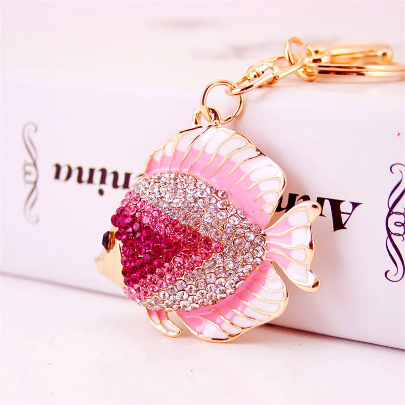 Creative Colorful Rhinestone Tropical Fish Pendant Key Chain Charms Handbag Keyring Car Key Holder Car Jewelry Gifts
Creative Colorful Rhinestone Tropical Fish Pendant Key Chain Charms Handbag Keyring Car Key Holder Car Jewelry Gifts