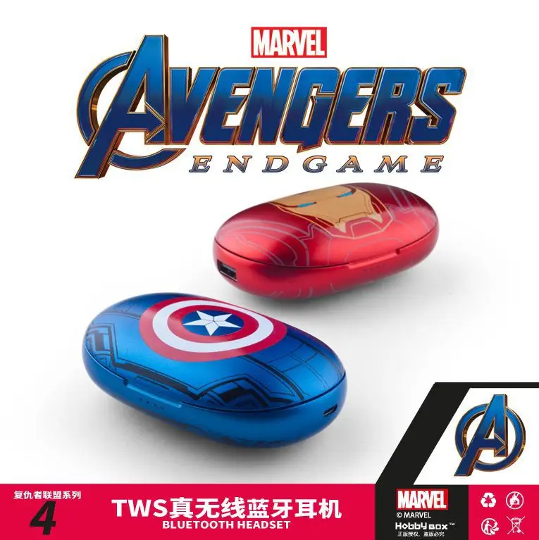 The Avengers Iron Man Captain America Wireless Bluetooth Earphone TWS Stereo Earplug Headset Charging Storage Box Christmas Gift
The Avengers Iron Man Captain America Wireless Bluetooth Earphone TWS Stereo Earplug Headset Charging Storage Box Christmas Gift