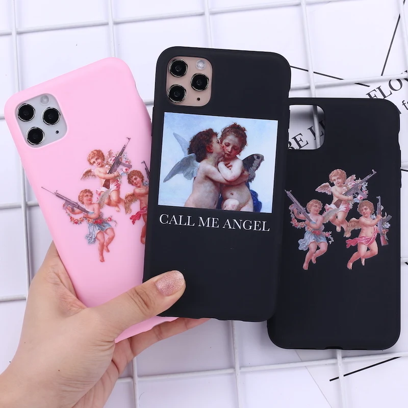 Милый чехол для телефона с изображением девушки ангела iPhone 12 13 Mini 11 Pro Max X XS XR 7 8 7Plus