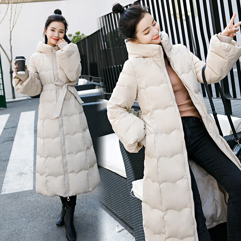 2018 Winter New Style Exta-long down Jacket Cotton-padded Clothes Women's over-the-Knee Long Thick Waist Hugging to Ankle Cotton 
2018 Winter New Style Exta-long down Jacket Cotton-padded Clothes Women's over-the-Knee Long Thick Waist Hugging to Ankle Cotton