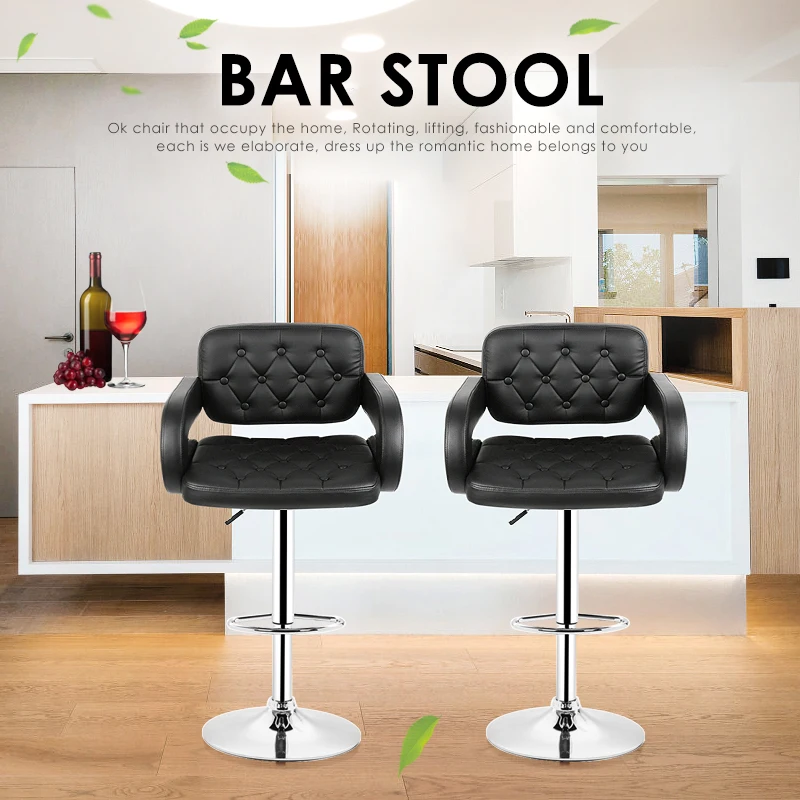 2pcs Adjustable Bar Chair With Backrest Stool Swivel Pneumatic Counter Pub With Handrails Shipping From France HWC
2pcs Adjustable Bar Chair With Backrest Stool Swivel Pneumatic Counter Pub With Handrails Shipping From France HWC