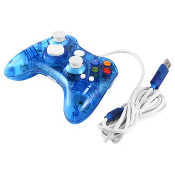 Transparent USB Wired Game Controller for Xbox 360 Joypad Gamepad Joystick for PC Gaming Controller with LED Flashing Light
Transparent USB Wired Game Controller for Xbox 360 Joypad Gamepad Joystick for PC Gaming Controller with LED Flashing Light