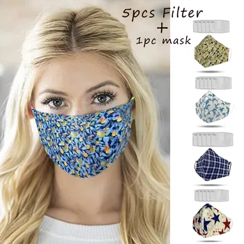 1PCS Anti-stof Veilig Ademend Face Mask + 5PCS Adult Washable Floral Printed Protector Adjustable Dust Cotton Mask Filter
1PCS Anti-stof Veilig Ademend Face Mask + 5PCS Adult Washable Floral Printed Protector Adjustable Dust Cotton Mask Filter