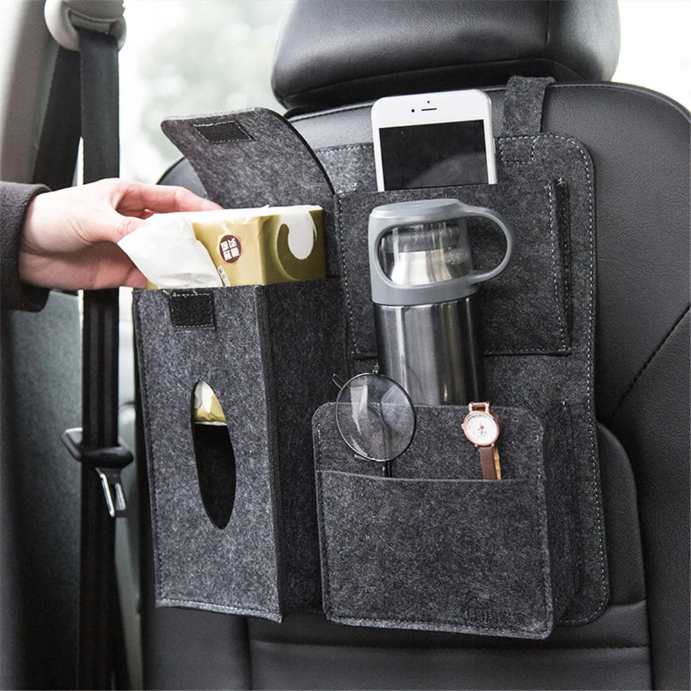 Vehicle Back Seat Hang Tissue Bag Felt Paper Towel Storage Bags Simple Car Multifunction Sundries Organizer Bags
Vehicle Back Seat Hang Tissue Bag Felt Paper Towel Storage Bags Simple Car Multifunction Sundries Organizer Bags