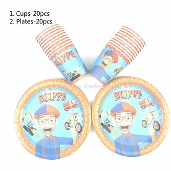 40pcs/lot Blippi Toy Theme Party Disposable Tableware Blippi English Teacher Birthday Baby Children Party Decoration Supplies
40pcs/lot Blippi Toy Theme Party Disposable Tableware Blippi English Teacher Birthday Baby Children Party Decoration Supplies