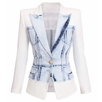 New hot style jacket lion button cowboy leisure cultivate morality personality design stitching suit
New hot style jacket lion button cowboy leisure cultivate morality personality design stitching suit