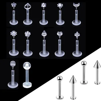 Lip Piercing 14 Pcs Bioflex Clear Transparent Invisible Surgical Steel Labret Nose Lip Ring Tragus Earrings Helix Body Jewelry
Lip Piercing 14 Pcs Bioflex Clear Transparent Invisible Surgical Steel Labret Nose Lip Ring Tragus Earrings Helix Body Jewelry