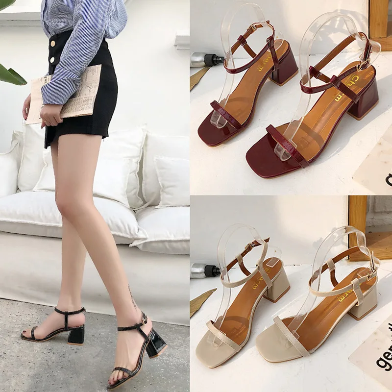 2019 Spring High Heel Shoes Online Celebrity Versatile Chunky-Heel French A- line New Style Women's GIRL'S Buckle Square Head Ch
2019 Spring High Heel Shoes Online Celebrity Versatile Chunky-Heel French A- line New Style Women's GIRL'S Buckle Square Head Ch
