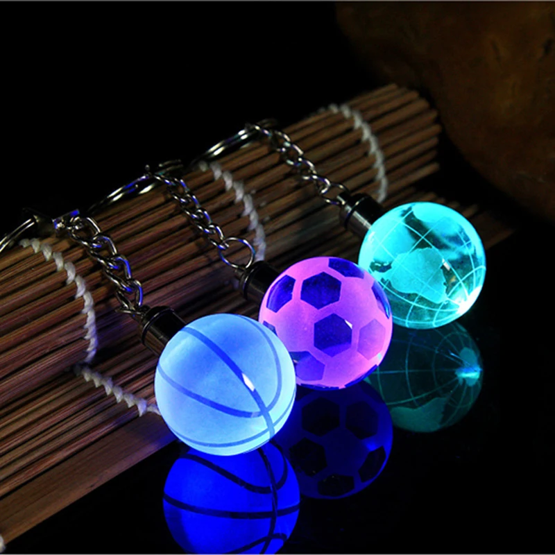 Colorful Crystal Led Light Keychain Car Key Chain Key Ring Football Basketball Earth Ball Pendant Keyring For Sportsman Gift
Colorful Crystal Led Light Keychain Car Key Chain Key Ring Football Basketball Earth Ball Pendant Keyring For Sportsman Gift