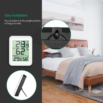 New Wireless Mini LCD Digital Thermometer Hygrometer Table Desktop Thermo-Hygrometer Indoor Outdoor Temperature Humidity Meter
New Wireless Mini LCD Digital Thermometer Hygrometer Table Desktop Thermo-Hygrometer Indoor Outdoor Temperature Humidity Meter