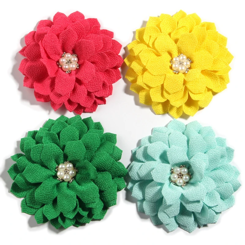 5PCS 10.5CM 4.1" Fashion Big High Quality Fabric Flowers With Pearl Rhinestone Center For Hair Accessories Flower For Headband
5PCS 10.5CM 4.1" Fashion Big High Quality Fabric Flowers With Pearl Rhinestone Center For Hair Accessories Flower For Headband