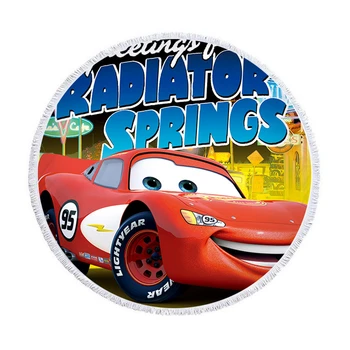 Disney Cars Cartoon Bath Towel Soft Round Summer Beach Towel Vacation yoga crawling picnic blanket Children Boys gift 
Disney Cars Cartoon Bath Towel Soft Round Summer Beach Towel Vacation yoga crawling picnic blanket Children Boys gift
