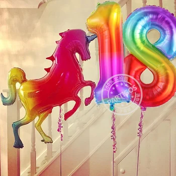 2pcs 40inch 18/20/30/40/50th Rainbow Number Foil Balloons Birthday Party Decoration Adult Colorful Unicorn Baloon Wedding Supply
2pcs 40inch 18/20/30/40/50th Rainbow Number Foil Balloons Birthday Party Decoration Adult Colorful Unicorn Baloon Wedding Supply