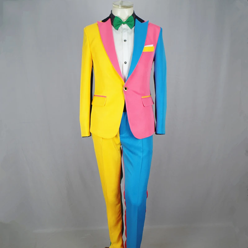 Irregular Colorful Men's Suits Magician Clown Performance Stage Outfits Nightclub Male Singer Host Blazers Pants Suit DS Costume
Irregular Colorful Men's Suits Magician Clown Performance Stage Outfits Nightclub Male Singer Host Blazers Pants Suit DS Costume