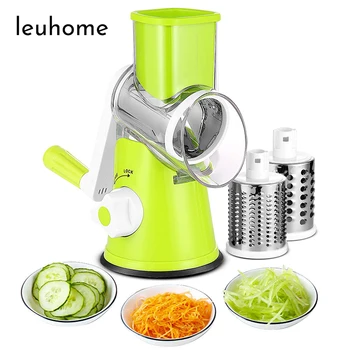 Rotary Round Mandoline Slicer Manual Vegetable Cutter Slicer Potato Cutter Cheese Grater Shredder With 3 Interchangeable Blades 
Rotary Round Mandoline Slicer Manual Vegetable Cutter Slicer Potato Cutter Cheese Grater Shredder With 3 Interchangeable Blades