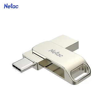 

Netac U783C Type-C + USB drive Double Interface usb Flash Drive Plug & Play Mobile Phone Memory Expansion U Disk Silver 64GB