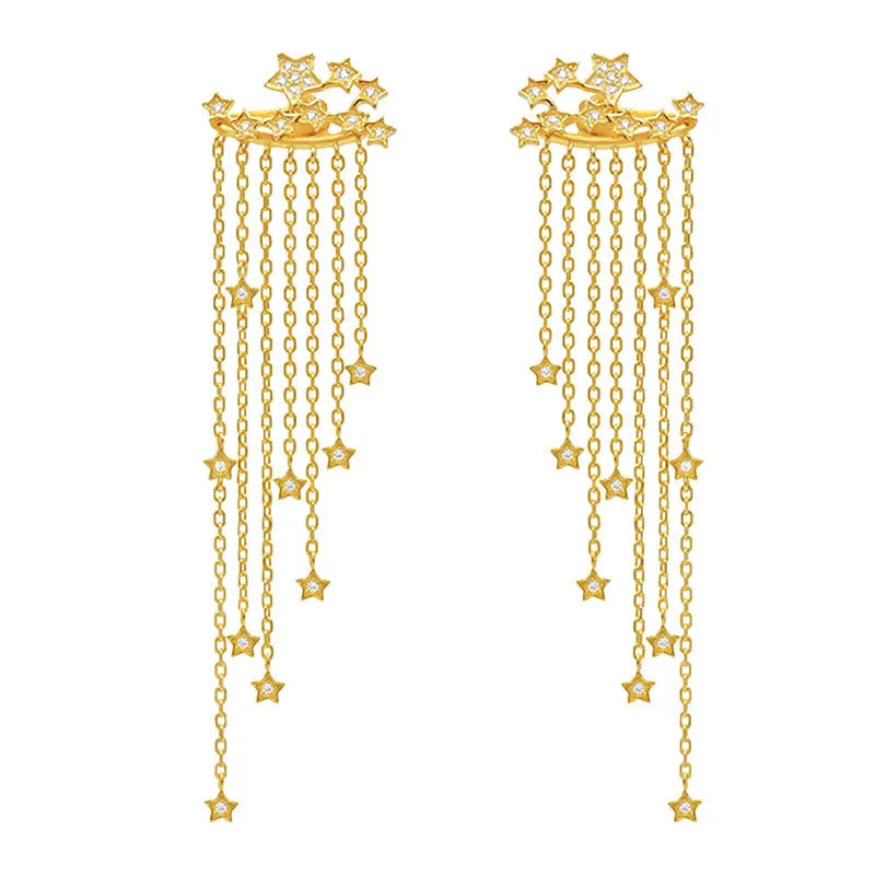 Joseph Mola 925 Sterling Silver Women Earring Cube Zircon Star Chain Tassels Pendant Drop Earrings Party Fine Silver Jewelry
Joseph Mola 925 Sterling Silver Women Earring Cube Zircon Star Chain Tassels Pendant Drop Earrings Party Fine Silver Jewelry