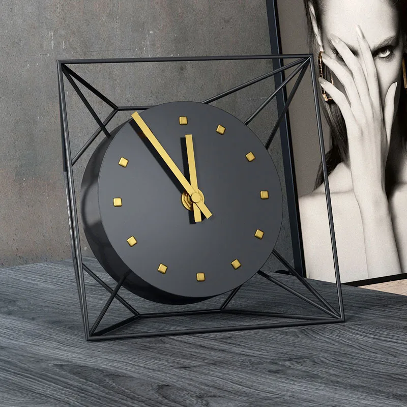 Iron Art Table Clock Retro Desk Clock Nordic Table Clock Simple Personalized & Creative Small Ornaments Sit Table-board Clock
Iron Art Table Clock Retro Desk Clock Nordic Table Clock Simple Personalized & Creative Small Ornaments Sit Table-board Clock