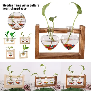 Glass Hydroponic Plant Vase Plant Terrarium with Wooden Stand Office Home Decorations DTT88
Glass Hydroponic Plant Vase Plant Terrarium with Wooden Stand Office Home Decorations DTT88