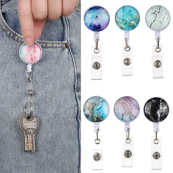 1PC Creative Starry Marble Retractable Nurse Badge Anti-Lost Reel Clip IC Identification Name Card Plate Holder Office Supply 
1PC Creative Starry Marble Retractable Nurse Badge Anti-Lost Reel Clip IC Identification Name Card Plate Holder Office Supply