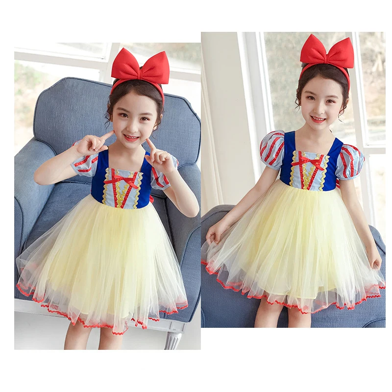 2021 New Summer Girls Dress Bow Snow White Cosplay Princess Dress For Girl Kids Birthday Present Toddler Children Clothing
2021 New Summer Girls Dress Bow Snow White Cosplay Princess Dress For Girl Kids Birthday Present Toddler Children Clothing